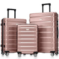 Hardshell Luggage Set 3 Piece, Durable ABS+PC Travel Suitcase with