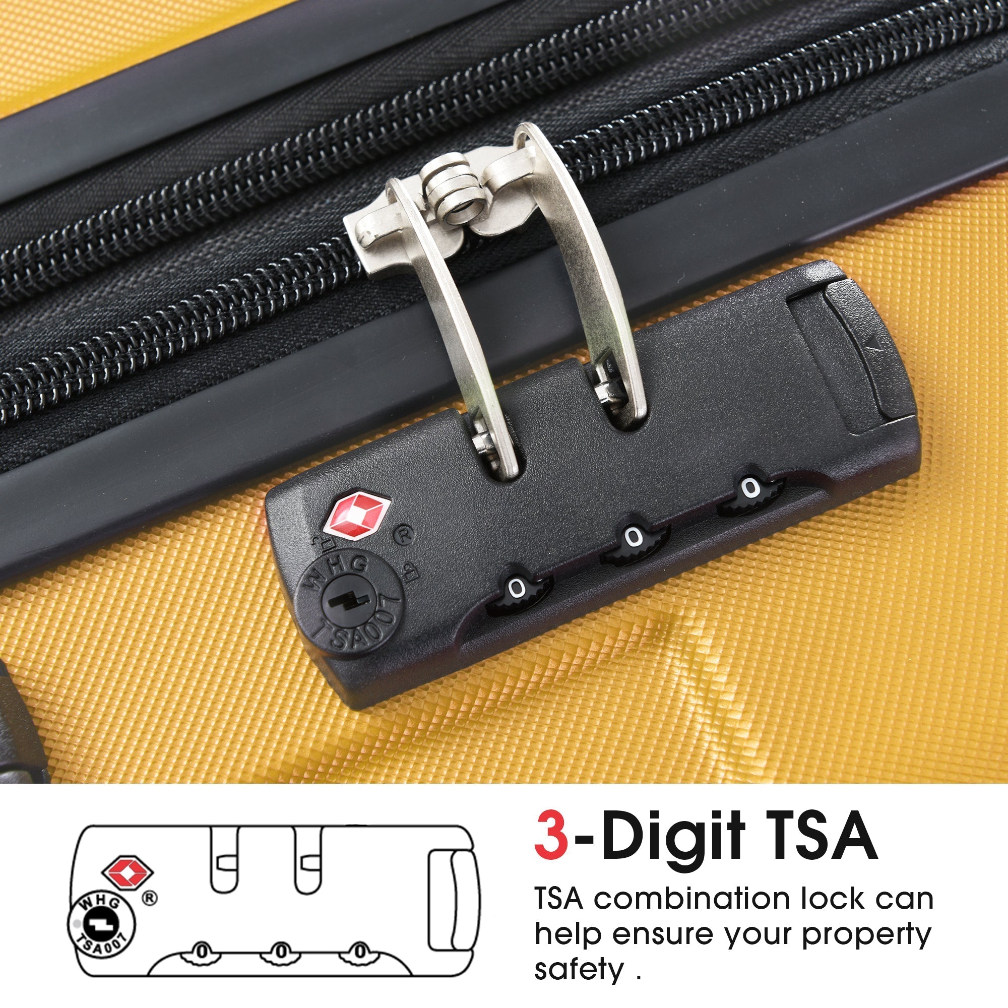 Luggage Sets 2 Piece, Hardshell ABS Lightweight and Expandable(only